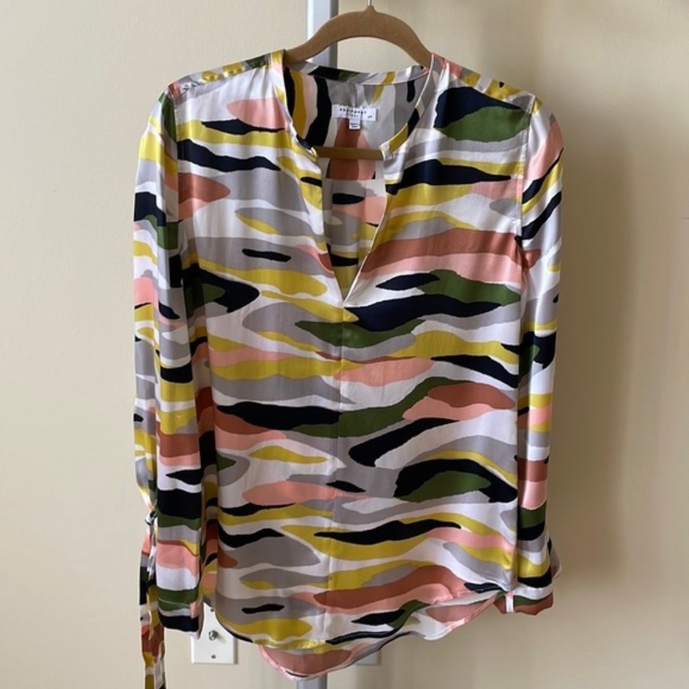 NWOT Equipment silk multicoloured blouse top size S